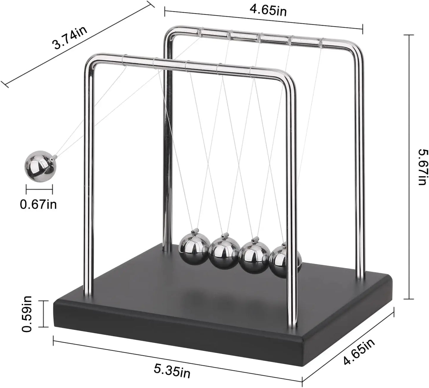 Nuvelle Store QLKUNLA Newtons Cradle Balance Balls Science Physics Gadget Desktop Decoration Kinetic Motion Toy for Home and Office