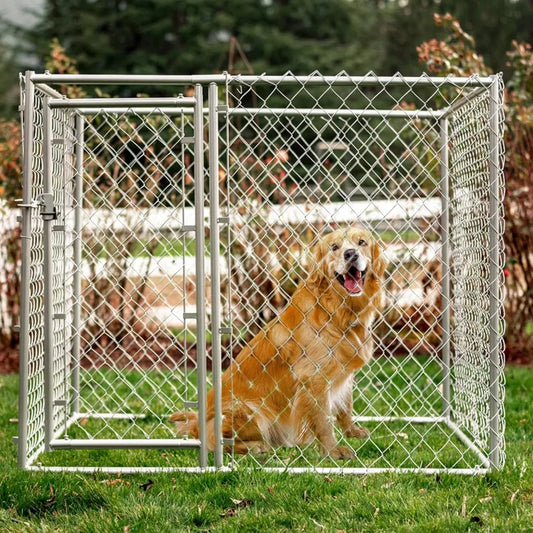 Heavy Duty Outdoor Galvanized Chain Link Dog Kennel Enclosure