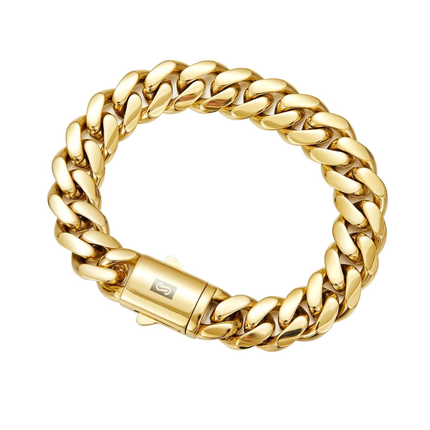 6-14mm wide Stainless Steel Cuban Miami Chains Necklaces  unisex Necklace Chain 316L 14K gold-plated Hip Hop Bracelet Gold Color