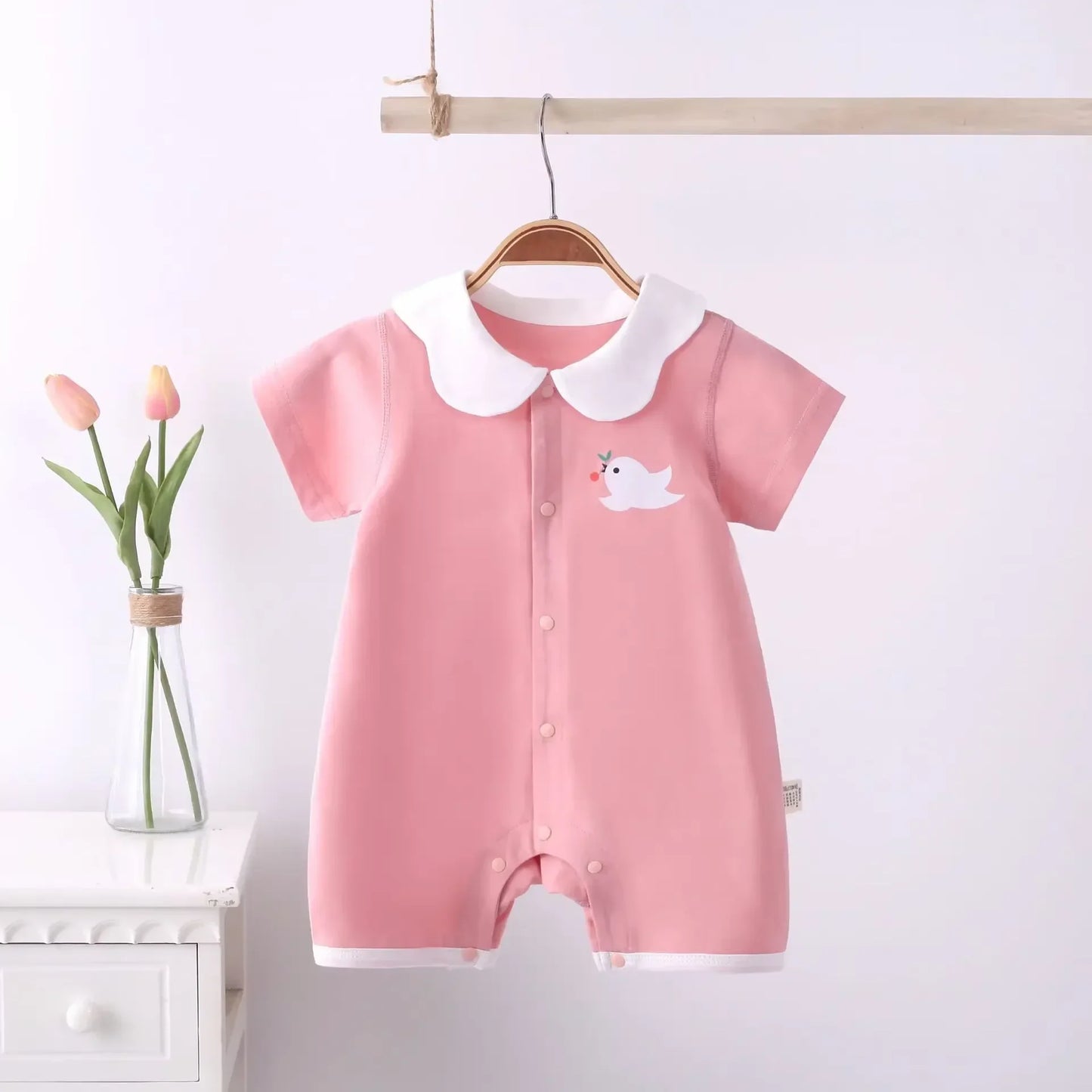 Baby Clothes Bodysuits & One-pieces Newborn Short Rompers Boys Girls Summer Jumpsuit Thin Air Conditioning Loungewear Babies