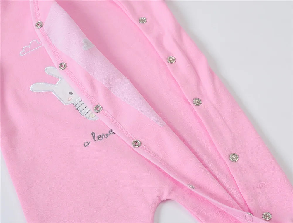 3/4 Pcs Kavkas Boy Romper 100% Cotton Polka Dot O-neck Newborn Baby Girls Clothes Full Sleeve Summer Jumpsuit 0-12 months