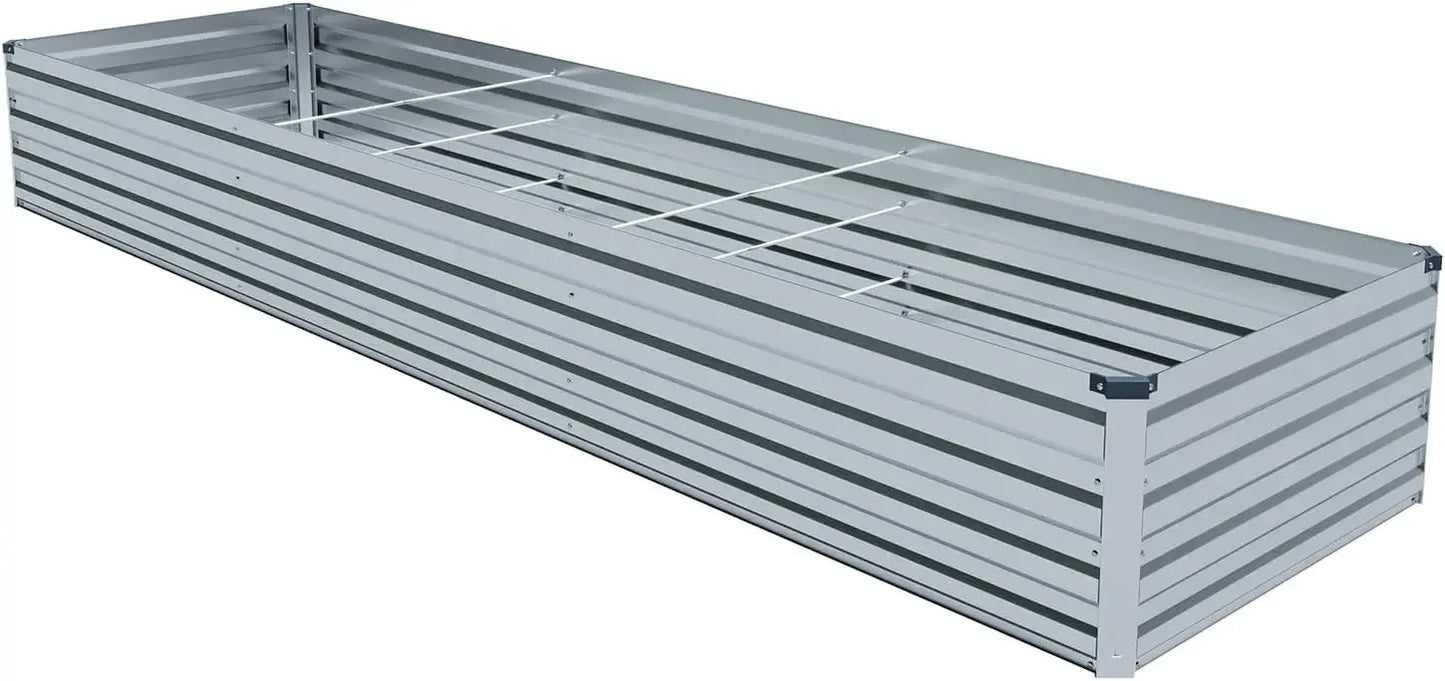 Best Seller 2 Pack 6x3x1FT Galvanized Raised Garden Beds Kit Outdoor Metal Gardening Planter Box for Vegetable Elevated Flower H
