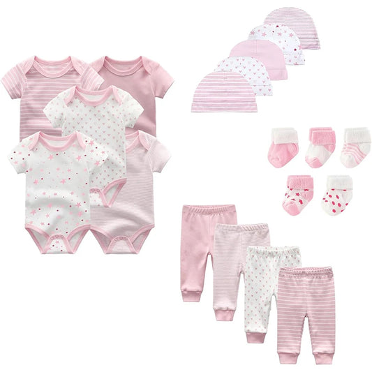 Unisex Baby Boy Girl Layette Sets Bodysuits Pants 19 Packs