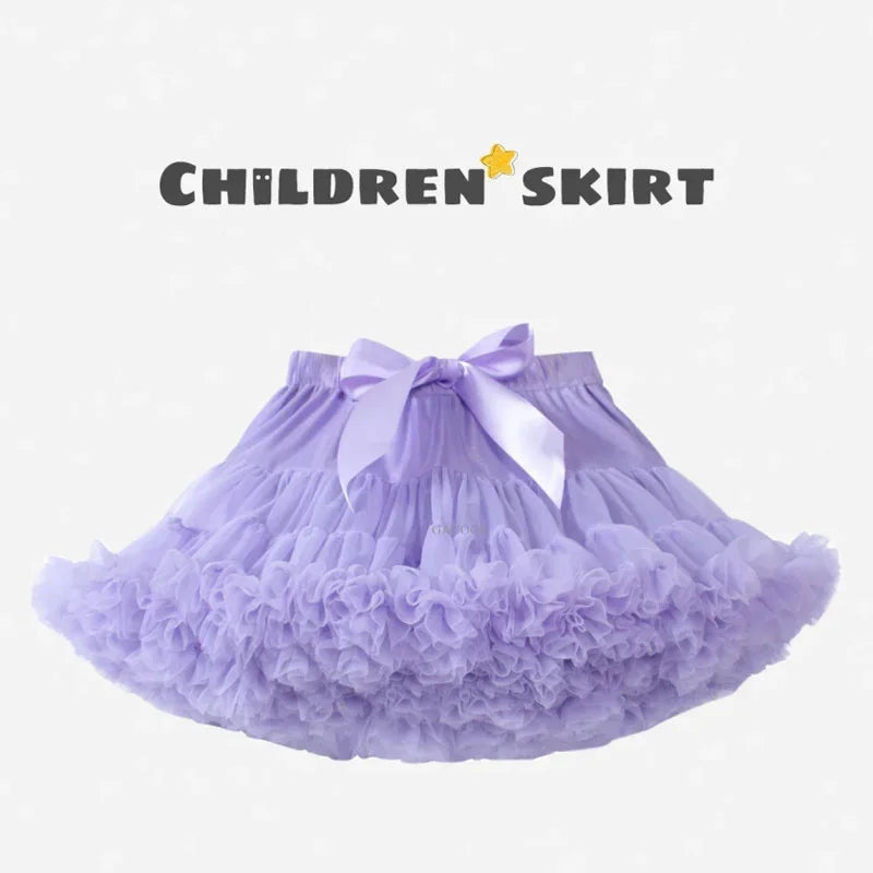 Girls Tutu Skirts Black Fluffy Toddler Tulle Princess Ball Gown Pettiskirt Ballet Party Dance Rainbow Tulle Skirts Girls Clothes