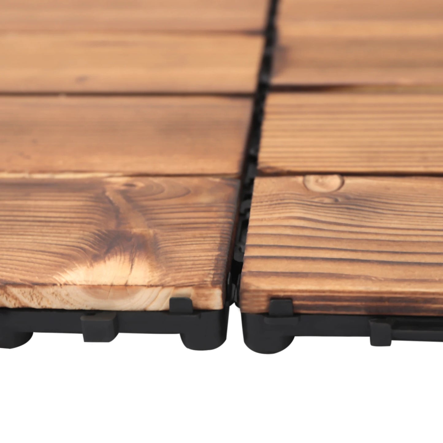 36 Pieces of 30 * 30cm Spliced Wooden Flooring, Terrace Wooden Flooring Tiles, 12 Inches X 12 Inches, Outdoor Waterproof