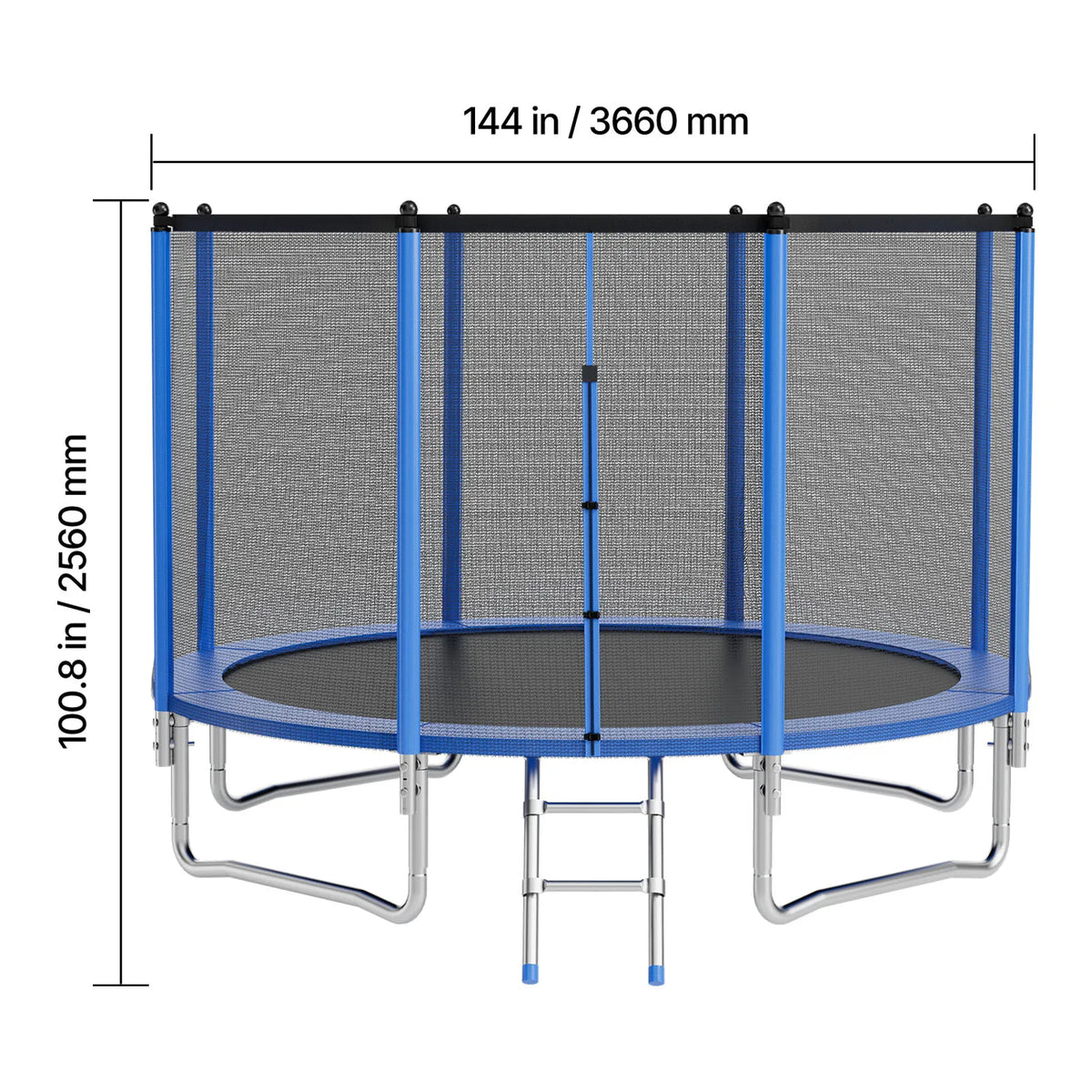 SucceBuy Outdoor Trampoline With Enclosure Net 8 To 16 Ft For Kids And Adults