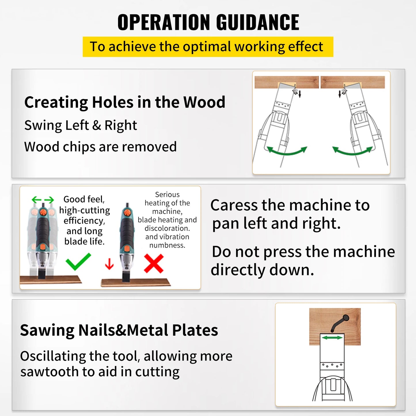 SucceBuy 100PCS Oscillating Saw Blades Quick Release Multitool BladesKit HCS Tool Blades Cut Cutter for Wood Plastic Metal Nails