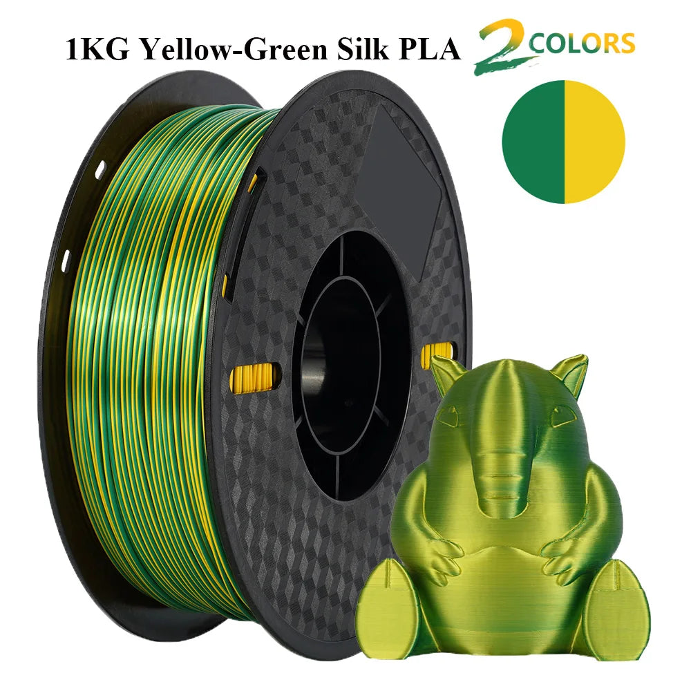 Multicolor Filament Bicolor Silk PLA 2Color for 3D Printing Plastic 3D Printer Materials 1.75mm Spool No Bubble High quailty