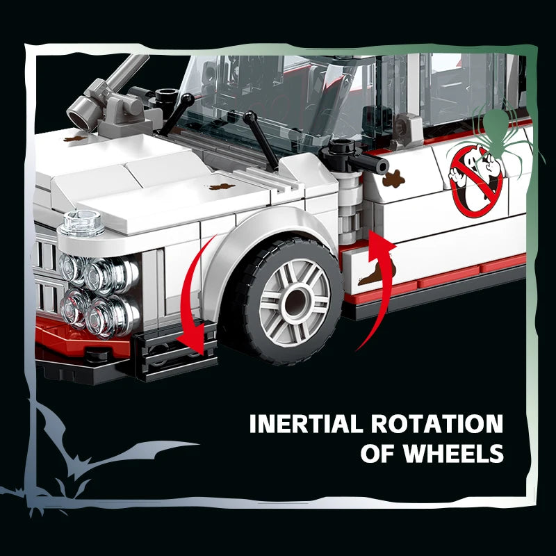 Creative Ghostbusters ECTO-1 Vehicle Technical Building Blocks Racing Car Model Car Assembly Bricks Toys for Kids Adult gifts