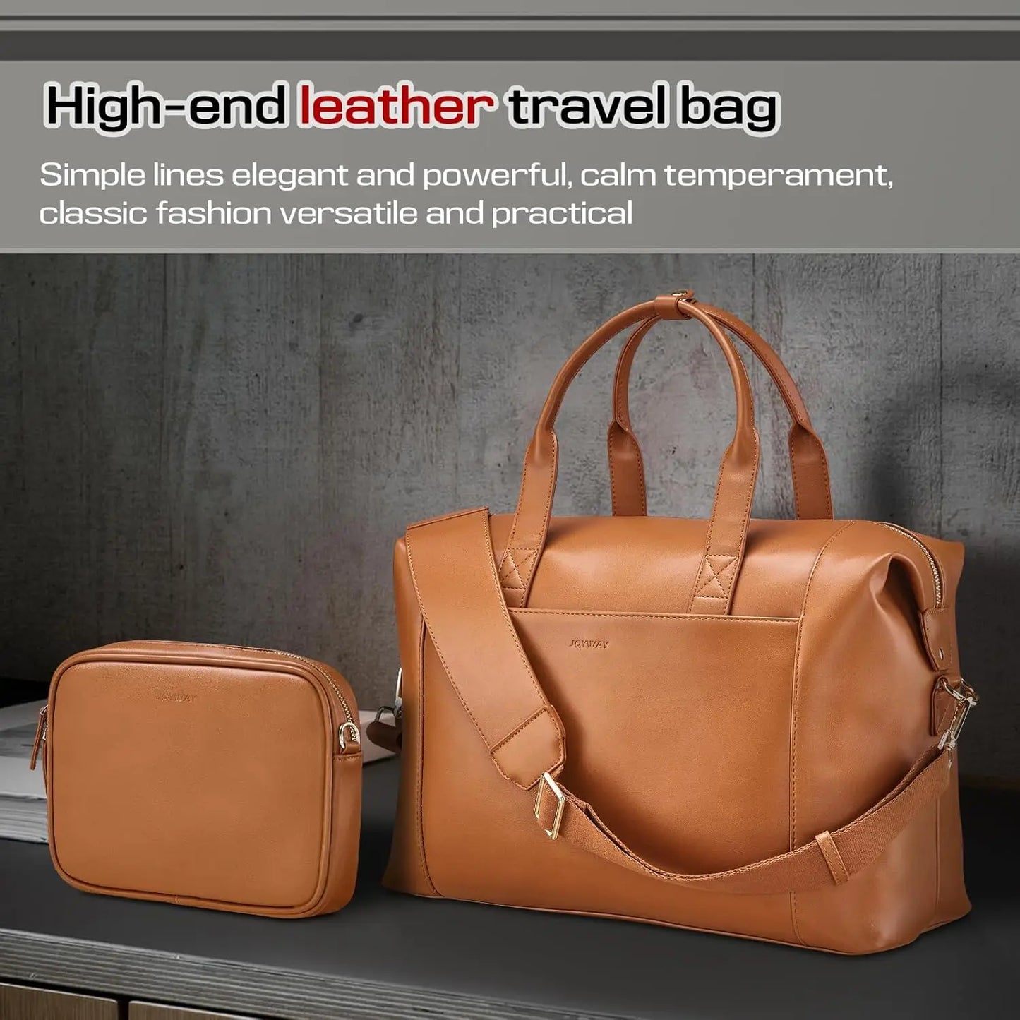 Joyway Luggage Sets, Expandable Hard Shell Suitcase Set,TSA Lock, Spinner Wheels, Leather Travel Tote Bag and Small Cosmetic Bag