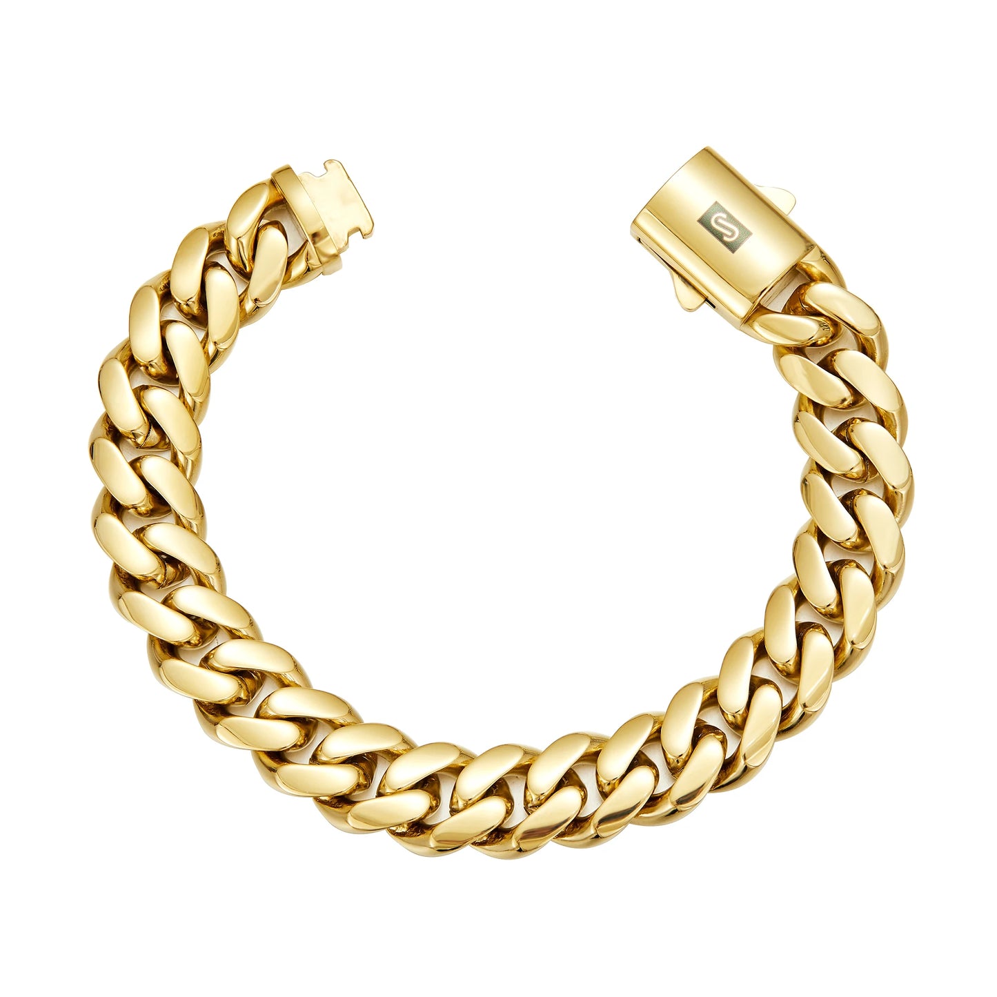 6-14mm wide Stainless Steel Cuban Miami Chains Necklaces  unisex Necklace Chain 316L 14K gold-plated Hip Hop Bracelet Gold Color