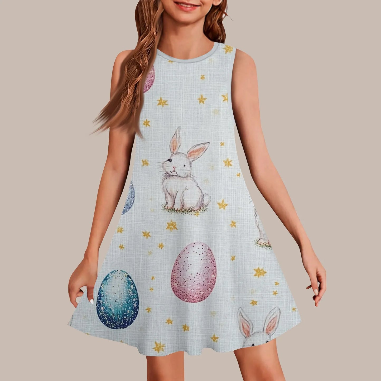 2025 Summer Girls Gift Short Sleeve Dress Original Cute Stitch Kids Skirt Fashion Performance Clothes Child Casual Wear
