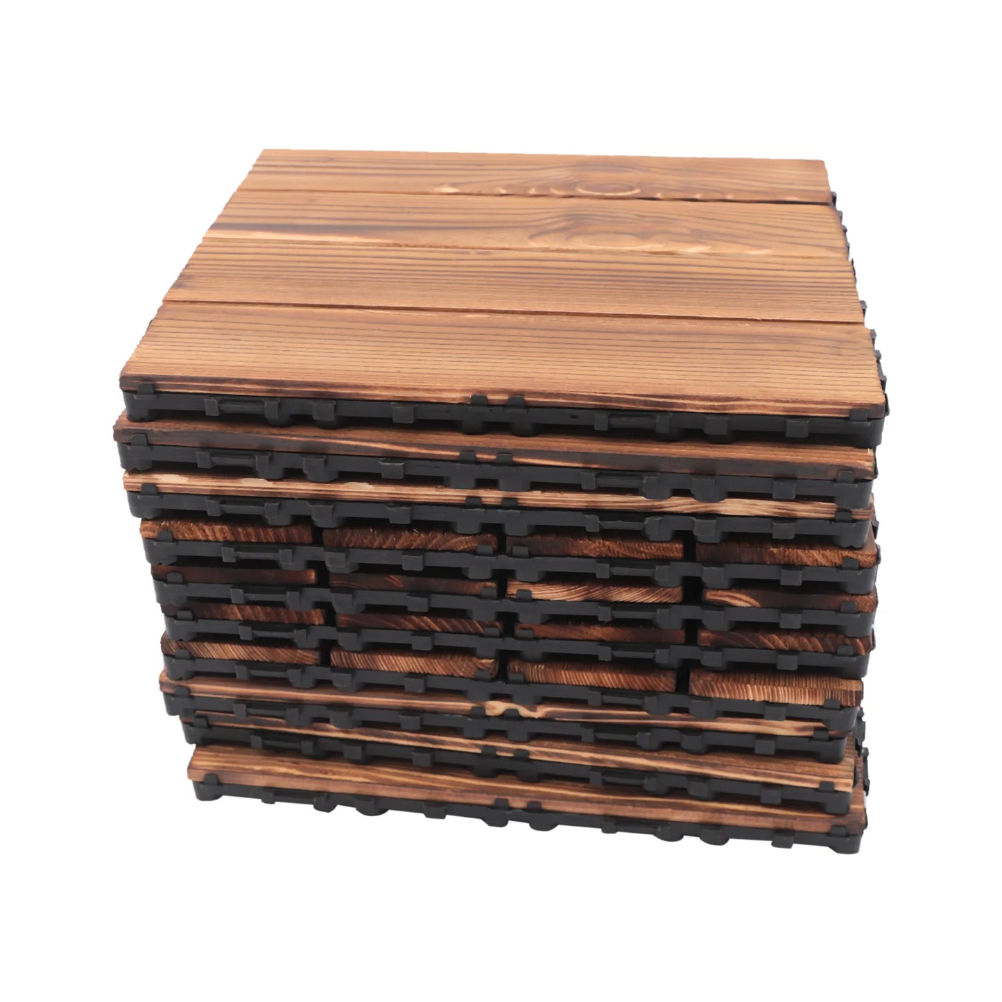 36 Pieces of 30 * 30cm Spliced Wooden Flooring, Terrace Wooden Flooring Tiles, 12 Inches X 12 Inches, Outdoor Waterproof