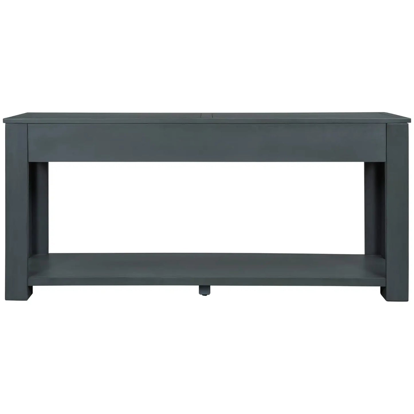 Console Table with 4 Storage Drawers Bottom Shelf, Rustic Distressed Sofa Table for Entryway Hallway, Assembly, Customized