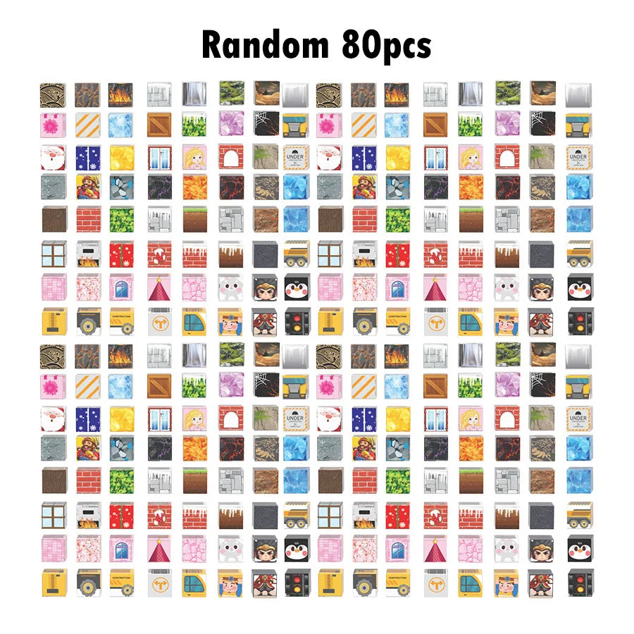 80-160Pcs Building Blocks Magnet Toy Mine DIY Game Scene Assembled Magnetic Block Building Blocks Children Puzzle Model Gift