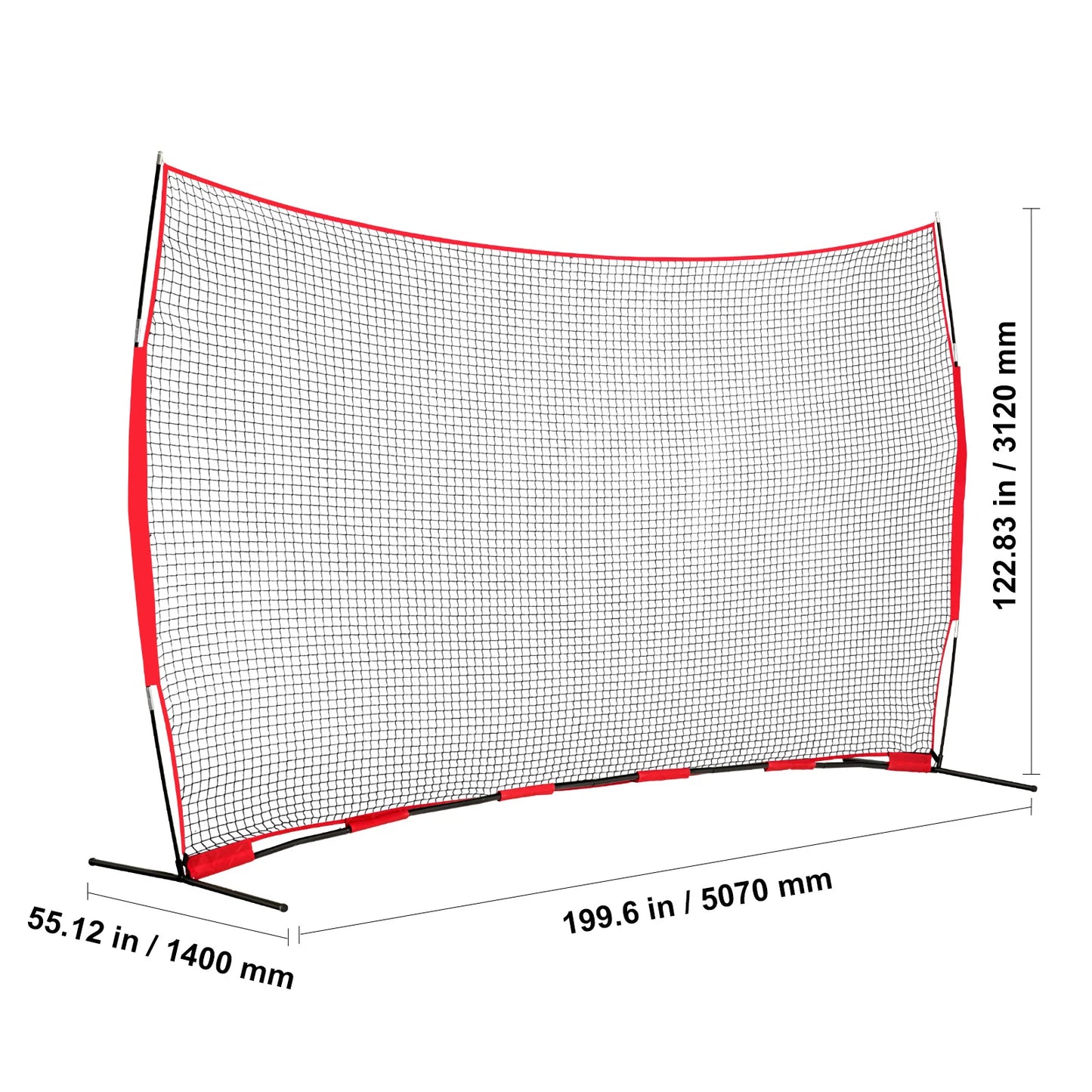 SucceBuy Barricade Backstop NetBall Sport Barrier Netting Portable Practice Equipment with Carry Bag Protect Screen for Training