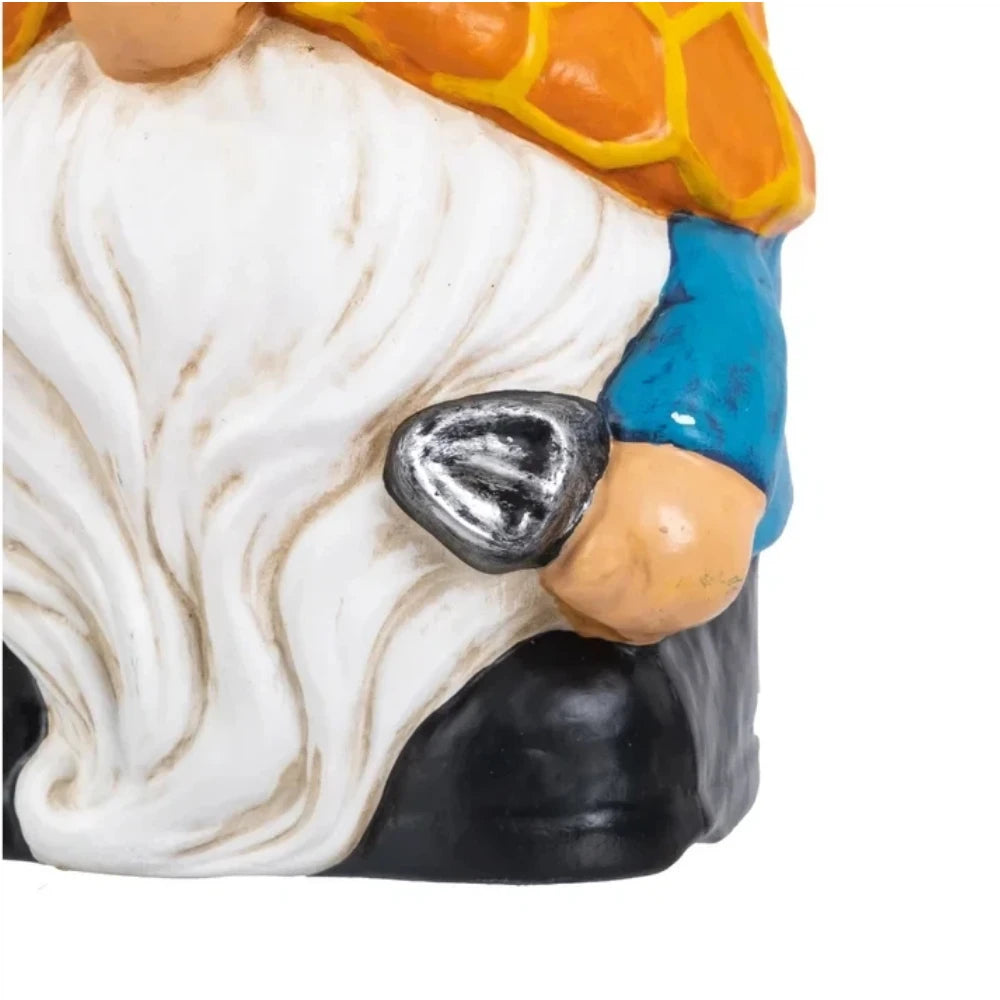 Resin Outdoor Garden Gnome Statue Adorned With Vivid Sunflower Decoration Waterproof Weatherproof Hand Painted Cute Dwarf Figurine Ornament Ideal For Yard Lawn Patio Flower Bed Indoor Desktop Home Spring Holiday Landscape Dec