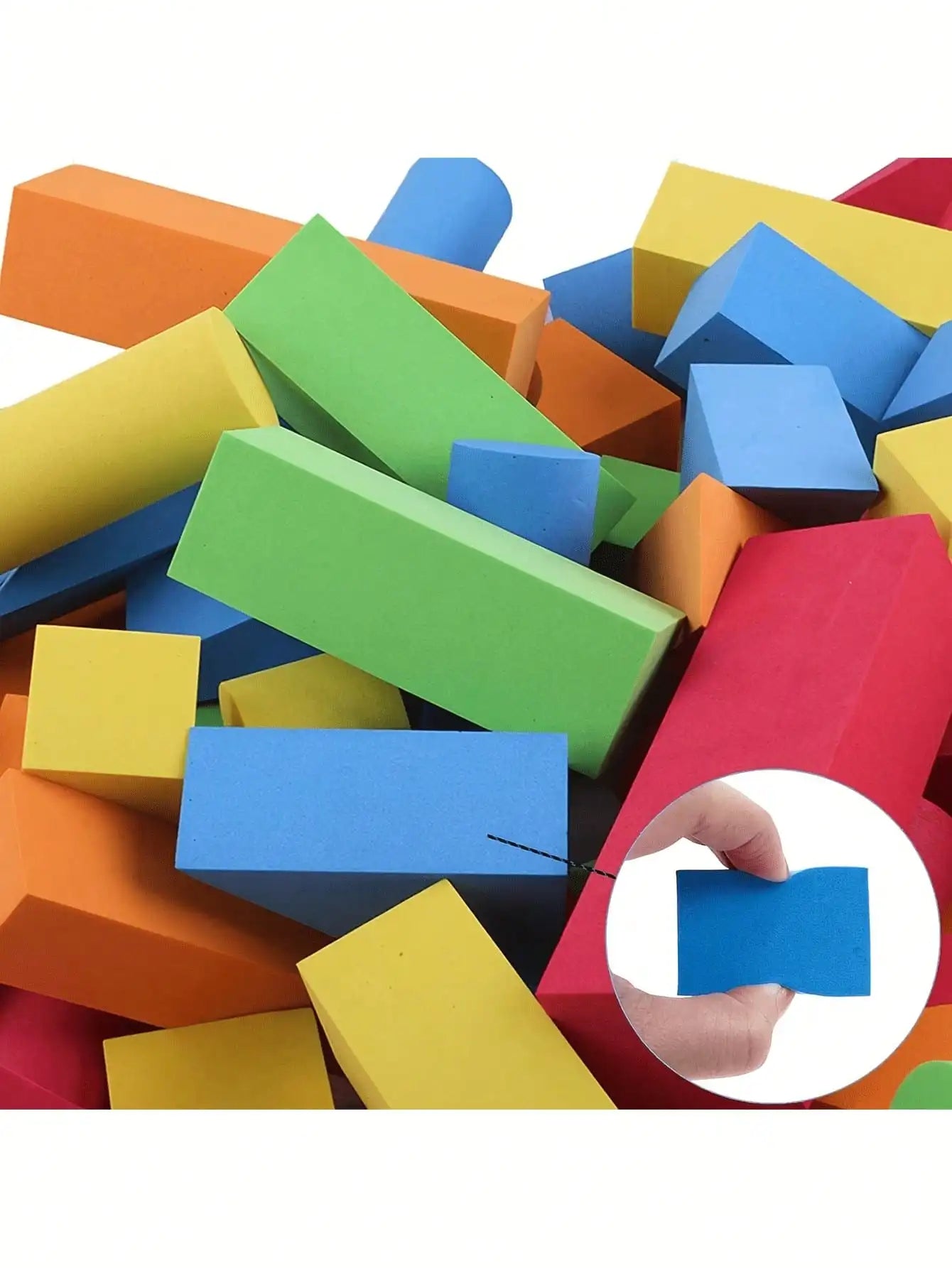30/46pcs EVA Building Blocks Toys , Creative Educational Foam Construction Bricks Playset , Soft Stackable Blocks , STEM Toys For Boys/Girls , Random Colors ,  ,Christmas Toys For Girls ,Building Block ,Big Blocks For Kids To