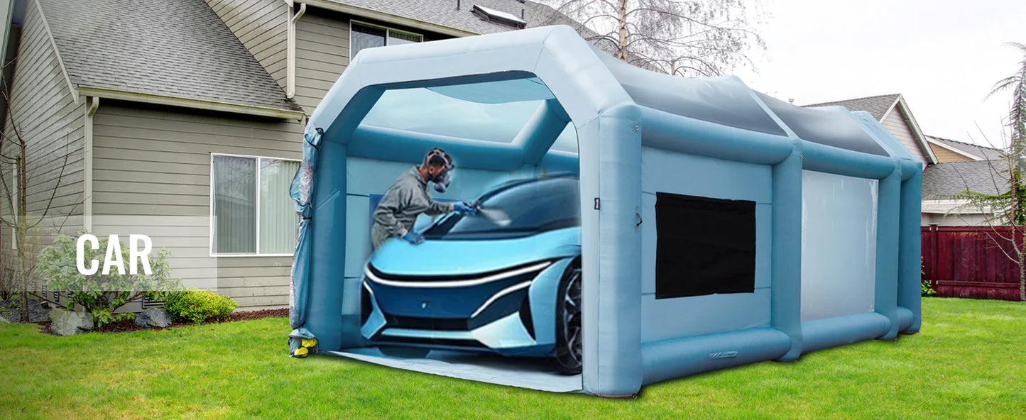 SucceBuy Inflatable Paint Booth with Blowers Inflatable Spray Booth Powerful Spray BoothCar Paint Tent Air Filter System