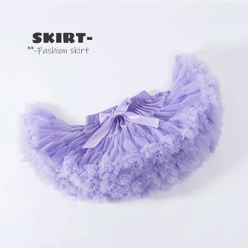 Girls Tutu Skirts Black Fluffy Toddler Tulle Princess Ball Gown Pettiskirt Ballet Party Dance Rainbow Tulle Skirts Girls Clothes