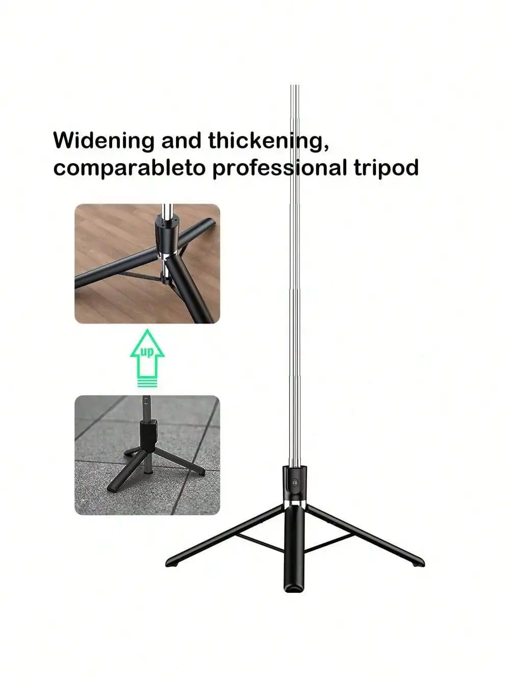 70'' Extendable Selfie Stick Tripod With Wireless Remote & Light – Portable Phone Stand For Smartphones And Cell Phones