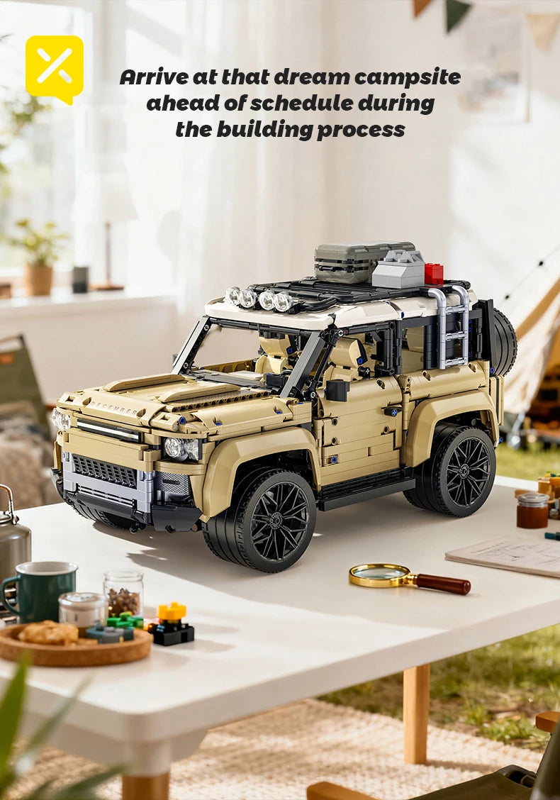 KAVOWORLD 3 Colors DIY Outdoor Off-Road Racing Truck Blacks Kits 1:8 Building Technical Pickup Car Bricks Toys For Family Party