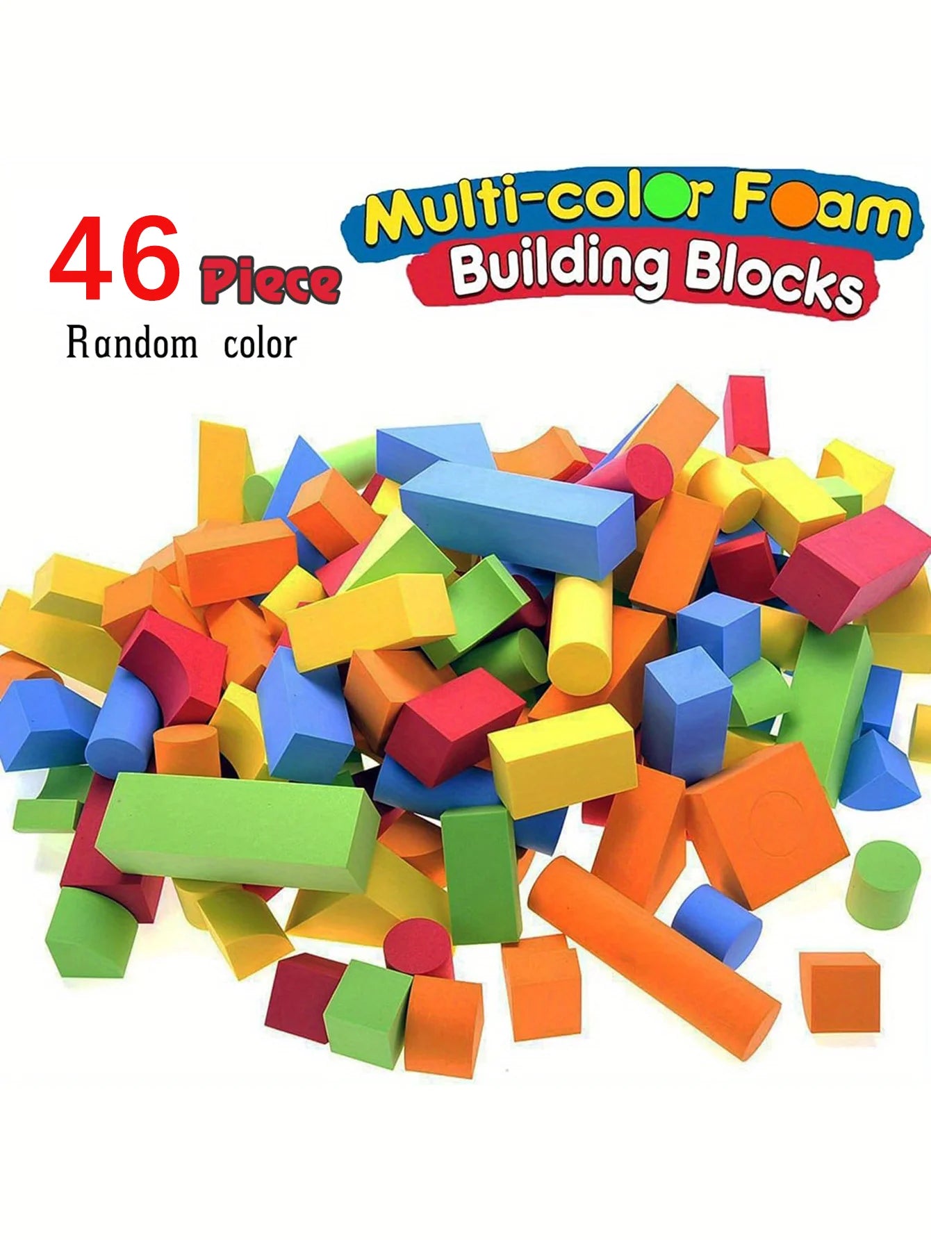 30/46pcs EVA Building Blocks Toys , Creative Educational Foam Construction Bricks Playset , Soft Stackable Blocks , STEM Toys For Boys/Girls , Random Colors ,  ,Christmas Toys For Girls ,Building Block ,Big Blocks For Kids To