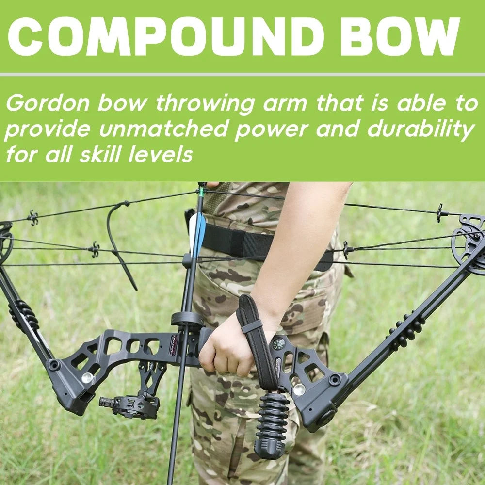 Adjustable Compound Bow Arrow Set with Spine 500 Carbon Arrows 20-70lbs 320FPS High-Strength Alloy Handle RH/LH for Adults Beginners Hunting Shooting Target Practice Outdoor Accessories