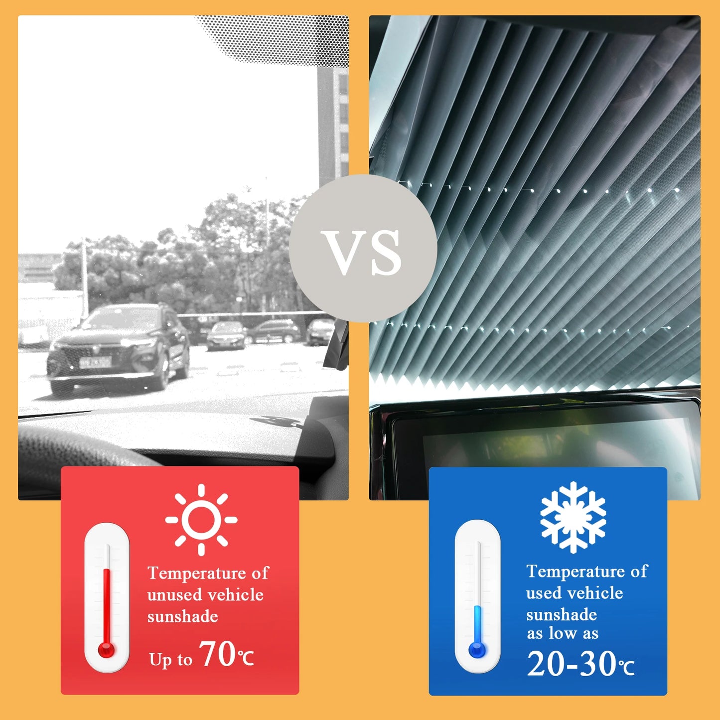 Retractable Car Windshield Sunshade Cover Car Summer Front Window Sun Shade Shield Protector Sunblind Windscreen Sun Visor Truck