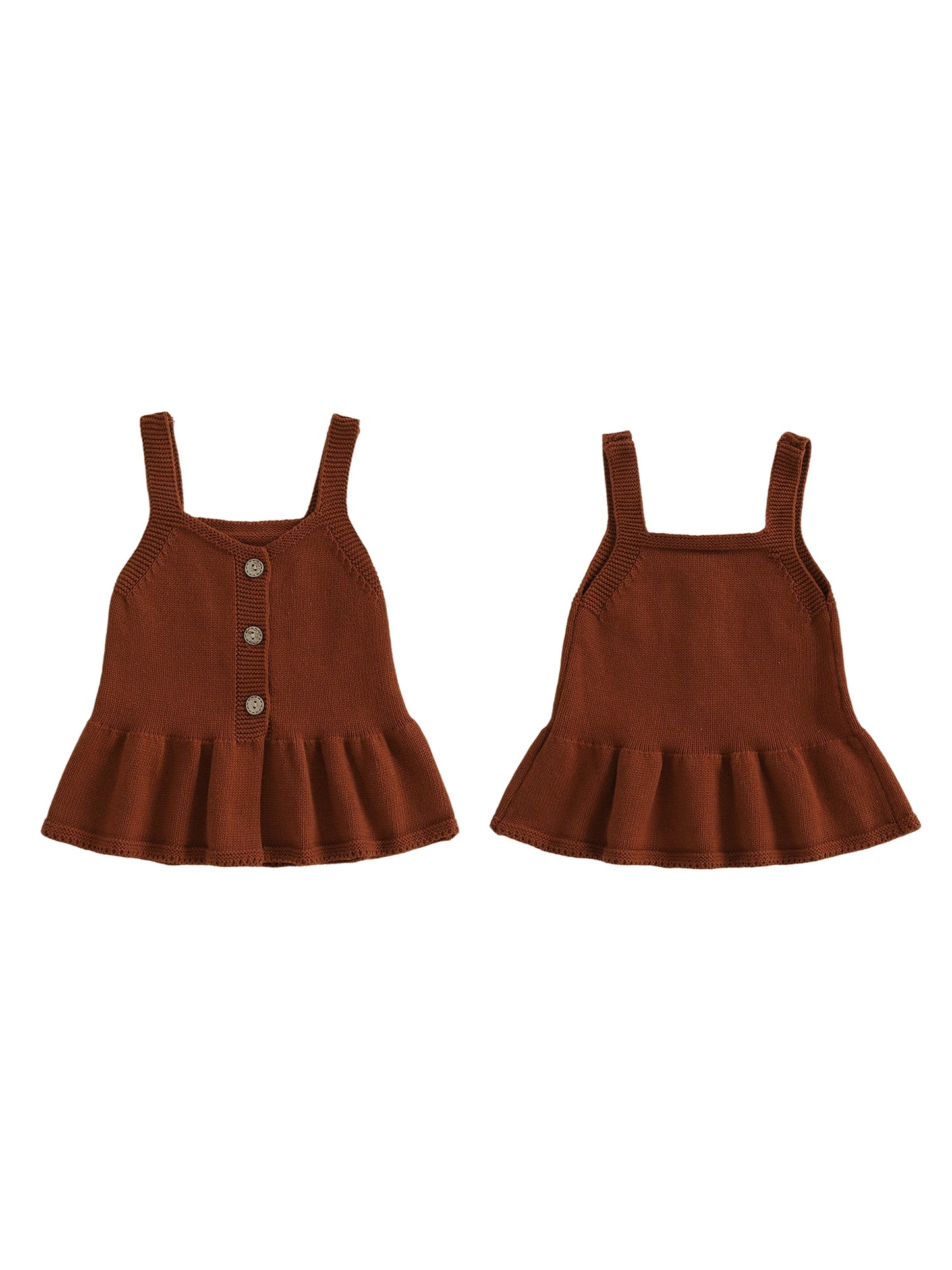 Toddler Girl Cable Knit Tank Tops Adorable V Neck Sleeveless Sweater Vest with Ruffled Hem Warm Winter Outfit for Fall