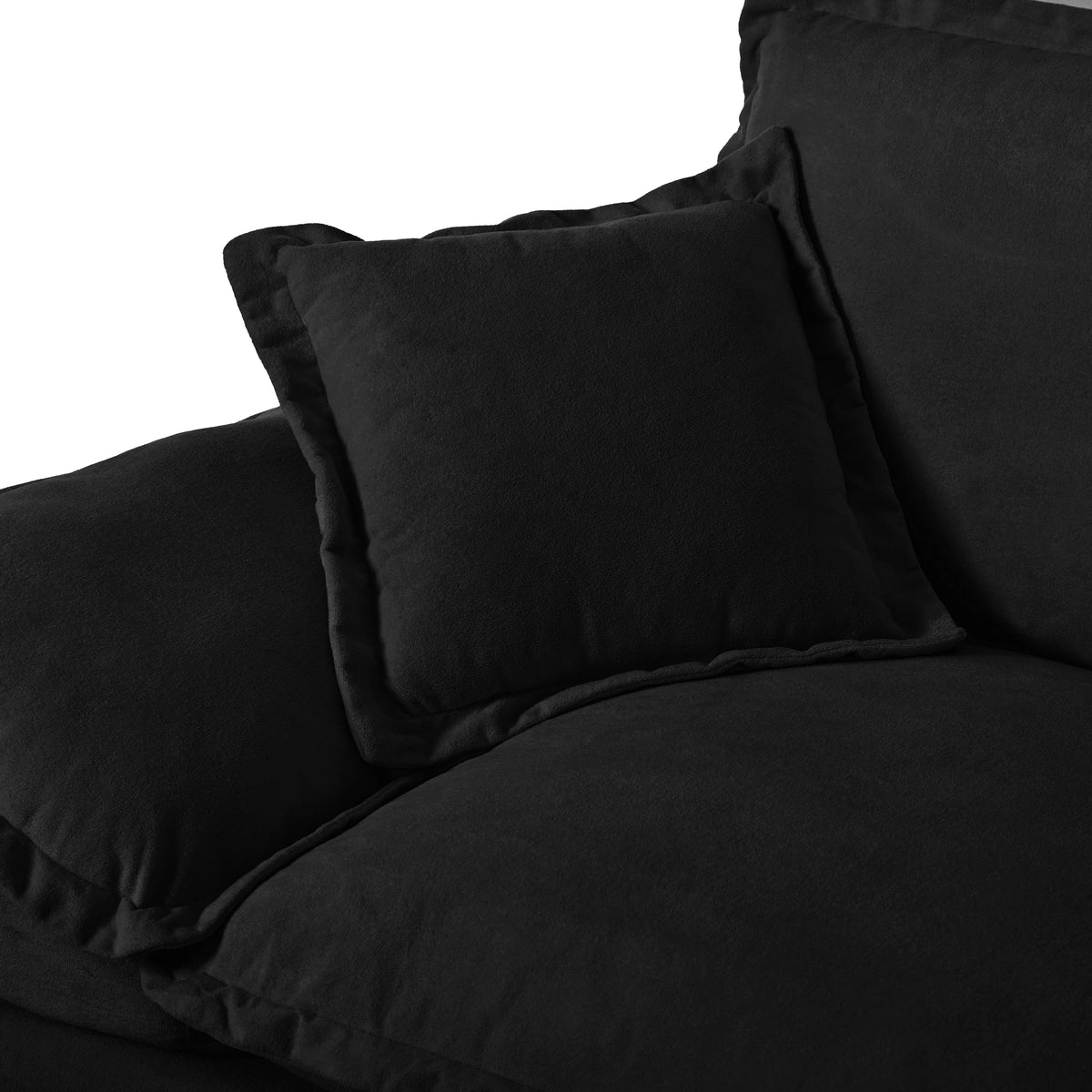 76.5 Inch Plush Fabric Loveseat Sofa Modern Deep Seat 2 Seater Couch