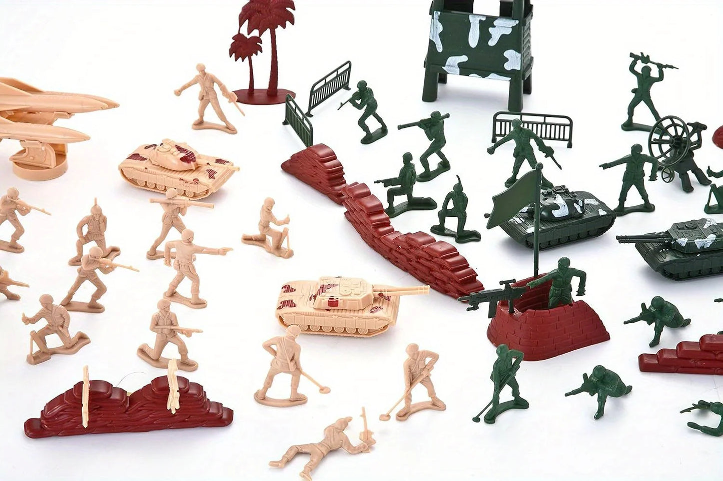 164 Piece Military Soldier Playset Army Men Play Bucket Army Action Figures Battle Group Deluxe Military Playset Aircrafts