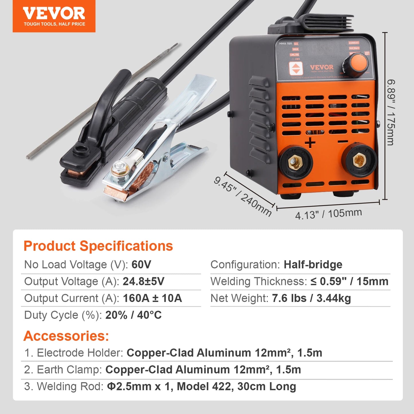 SucceBuyStick Welder 140A/160A/200A ARC/Lift TIG 2-IN-1 Welding Machine with IGBT Inverter Portable MMA Welder Machine Hot Start