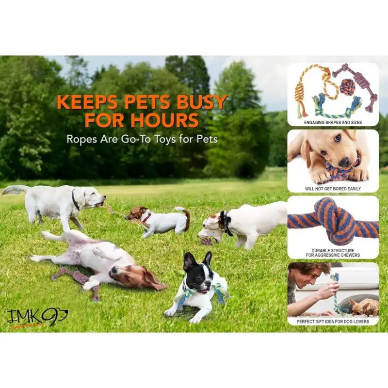 Small and medium-sized dog grinding rope toys, bite resistant, natural materials, dog interactive products