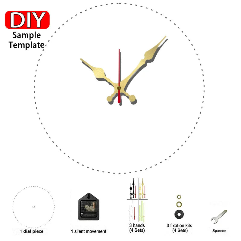 DIY 2D Flat Creative Cow Design Wooden Round Silent Hanging Wall Clock, Suitable For Living Room, Office,Study Room,Bedroom, Home Decoration