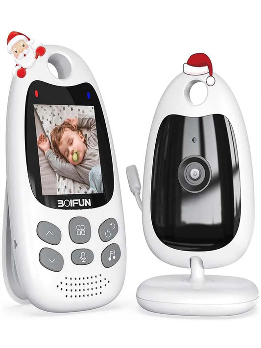 BOIFUN Baby Monitor with Camera Portable Vox Function Temperature Sensor  Video Baby Monitor 2.4 GHz Intelligent Standby  720p