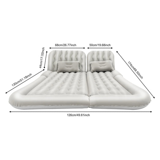 SUV Air Mattress w/ Air Pump, Inflatable Car Mattress for Trunk, Camping Bed Cushion Travel Back Seat Sleeping Bed