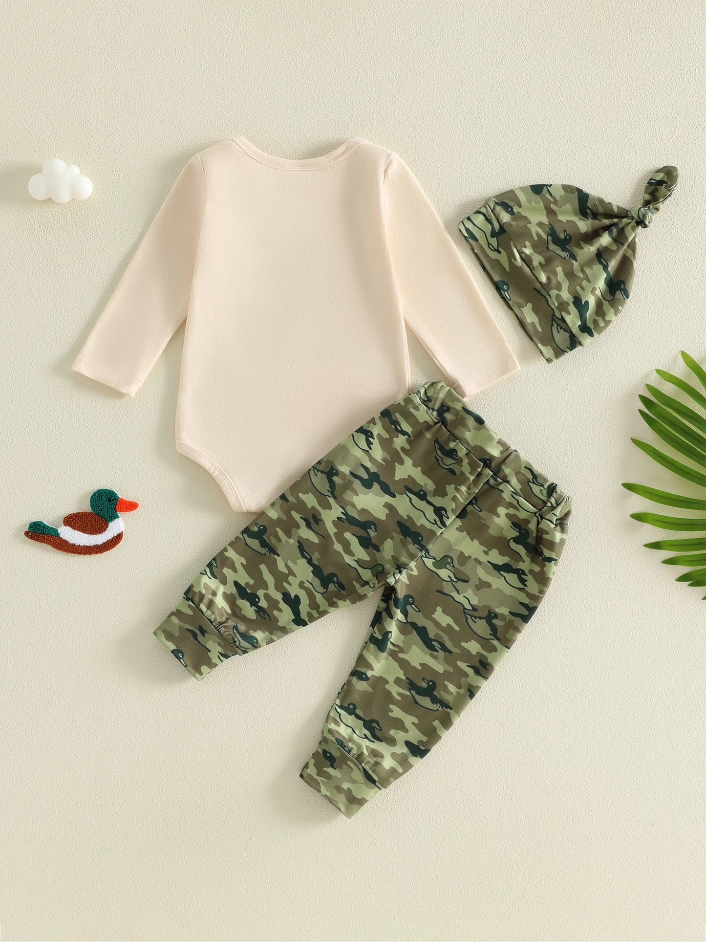 Outfits Long Sleeve Baby-Boys-3 Pcs Camo Print Baby Boys Hat Newborn Clothes Set Hat Set Newborn Lightweight Outfits Long Sleeve