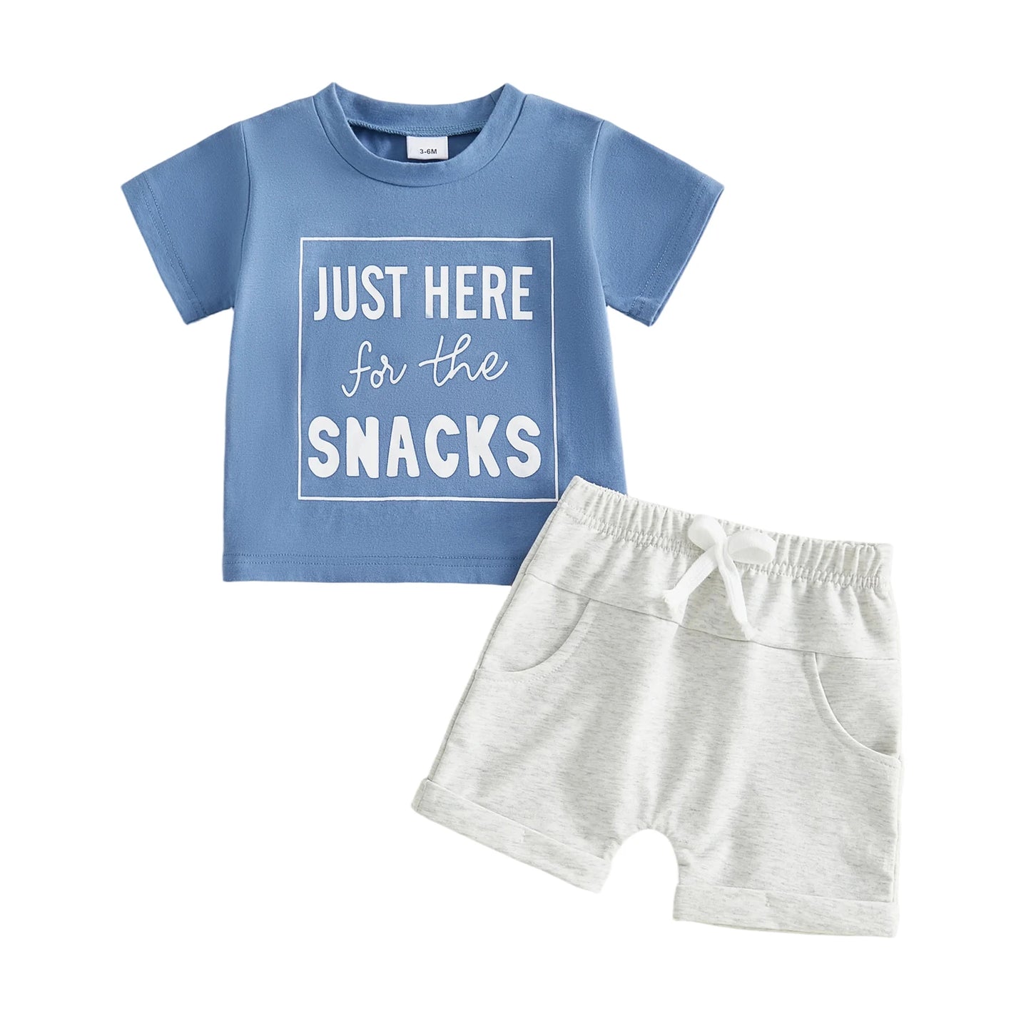 Boys Summer Outfit Set with Short Sleeve O Neck Letter Print Top and Solid Color Shorts for a Stylish Look