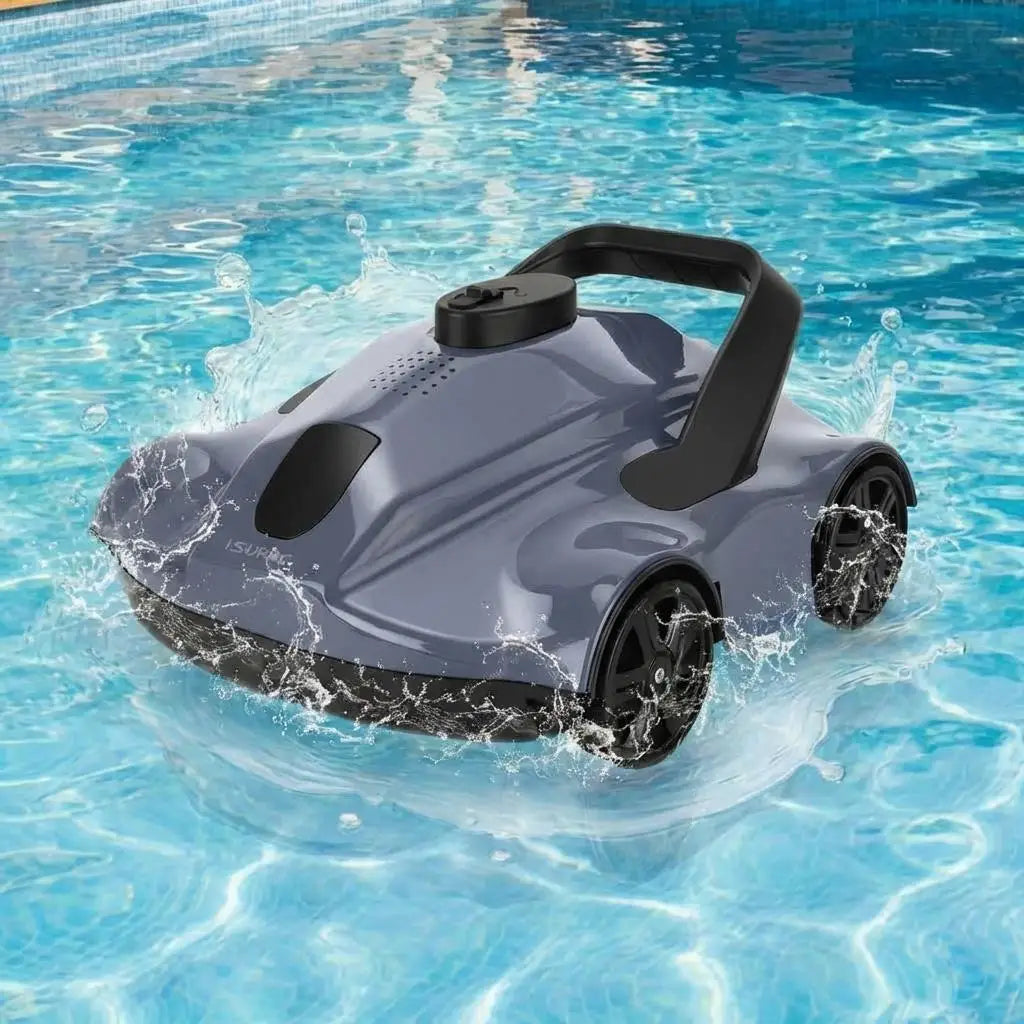 Cordless Robotic Pool Suction Cleaner – 130-Min Runtime, Powerful 5200mAh Battery, Self-Parking, Efficient Filtration, Lightweight & Portable Automatic Sweeper For Pools up to 860 Sq.Ft