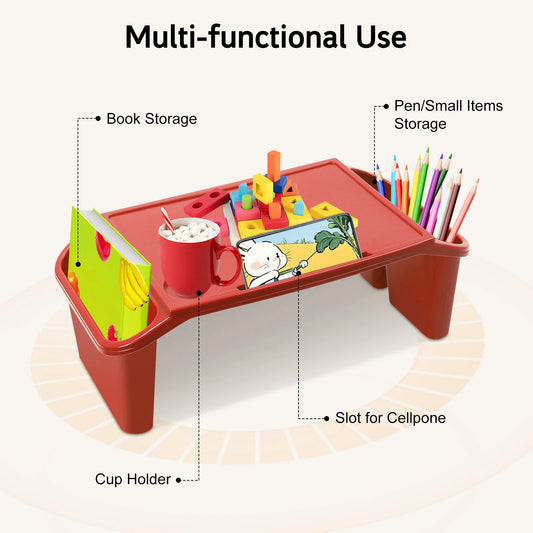 PP　6 Pcs Kids Lap Desk Tray　Comfortable and Functional　Lap Desks　for Writing Eating Game Classroom