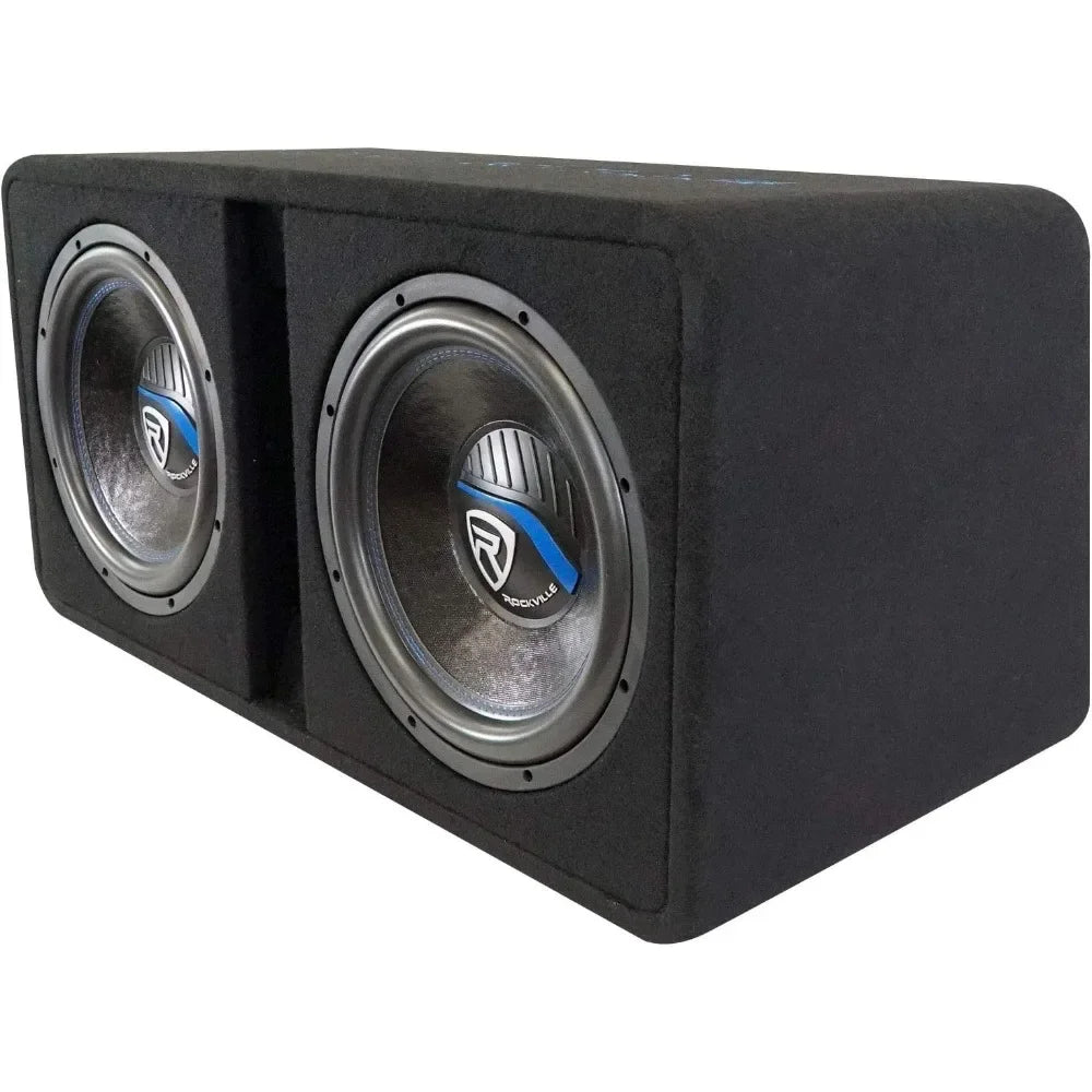 2025New-DK58 PACKAGE Dual 8" 1600W Loaded K5 Car Subwoofer Enclosure+DB11 Amp, 2 Ohm, Deep Bass, Compact Design, Easy Installati