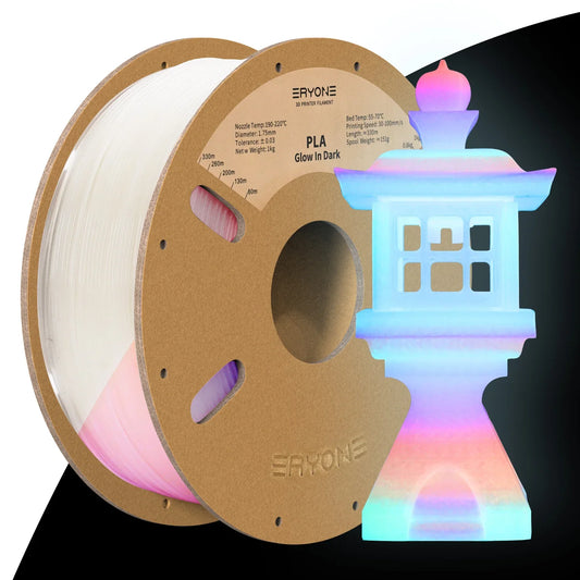 Eryone 1KG Glow in the dark PLA Premium Filament 3D Print, Multicolor Available,1kg pla filament glow in the dark,1KG/Spool