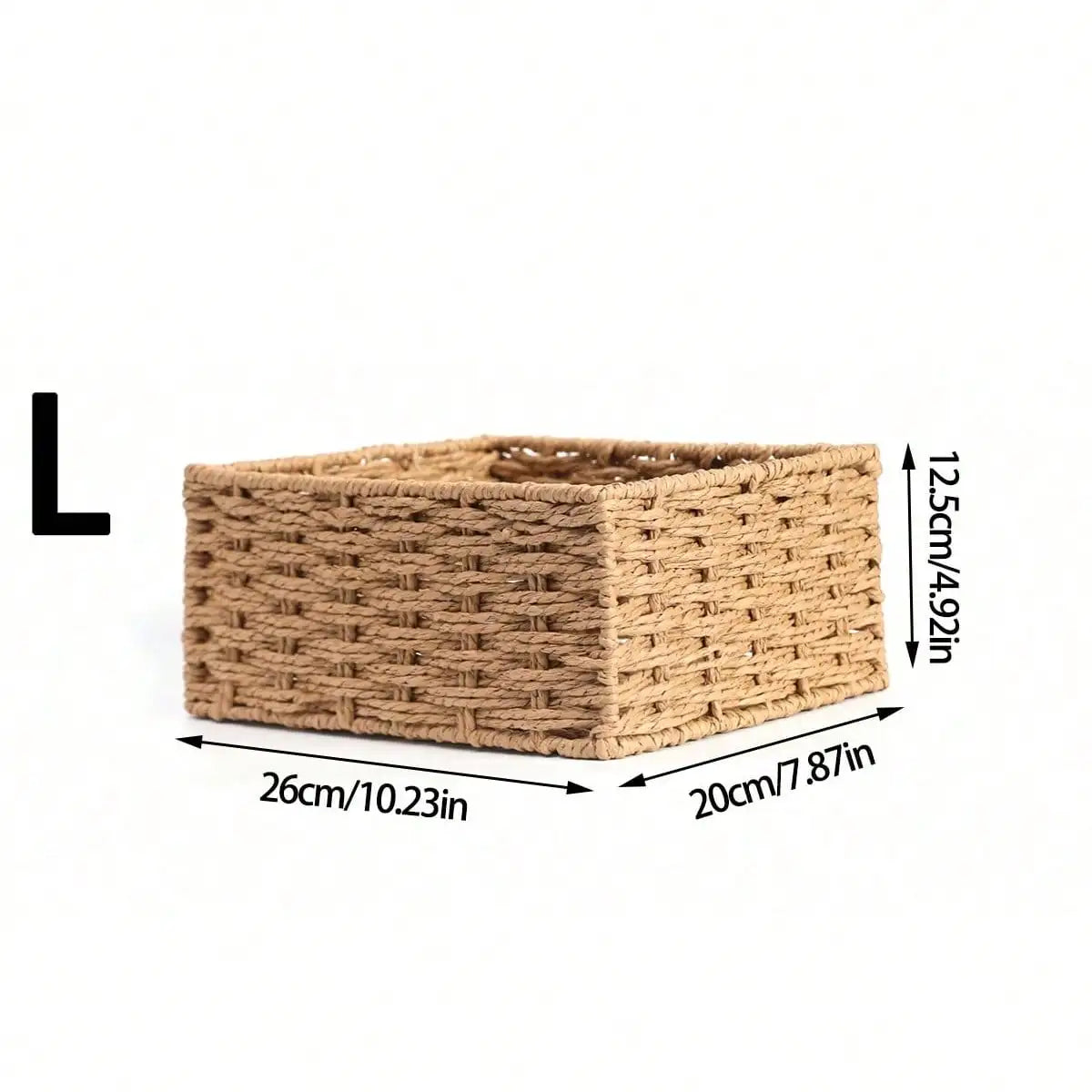 1pc/3pcs Desktop Storage Box, Handmade Rattan Woven Organizer Tray For Cosmetics, Keys, Snacks, Home Living Room, Bedroom, Study, Office, S/M/L Sizes Available,For Back To School