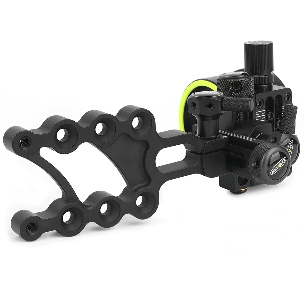 Compound Bow Sight 5Pin 0.019" Fiber Optic Adjustable Alloy Right Hand for Hunting Target Shooting Outdoor Accessories