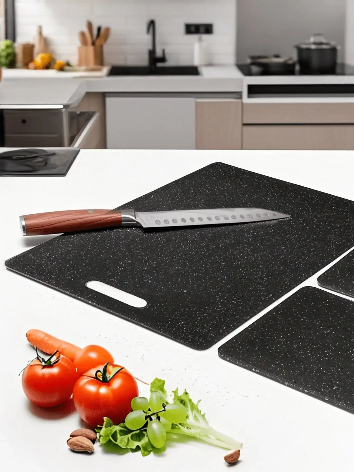 1/3PCS Marble Cutting Board Set, Household Fruit Cutting Board, Children's Food Cutting Board, Raw And Cooked Separation Cutting Board, Kitchen Food Cutting Board