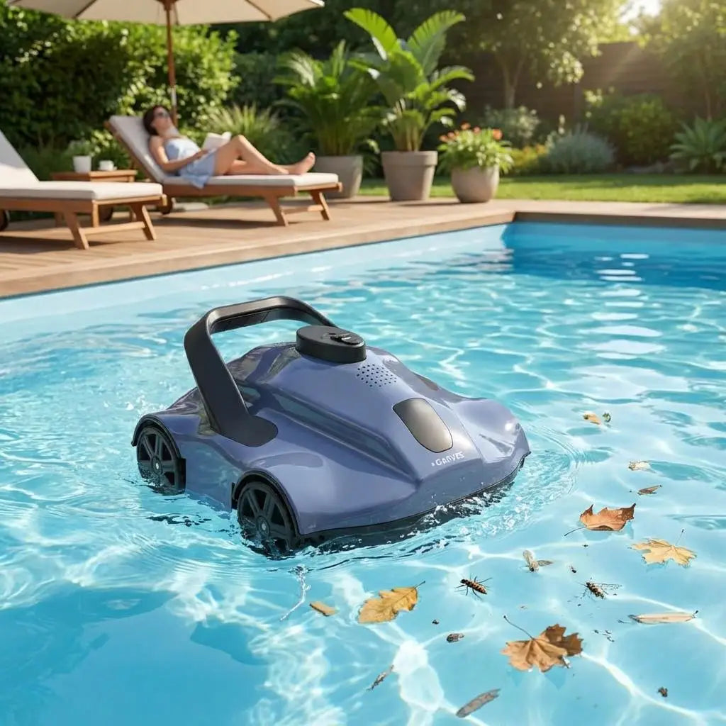 Cordless Robotic Pool Suction Cleaner – 130-Min Runtime, Powerful 5200mAh Battery, Self-Parking, Efficient Filtration, Lightweight & Portable Automatic Sweeper For Pools up to 860 Sq.Ft
