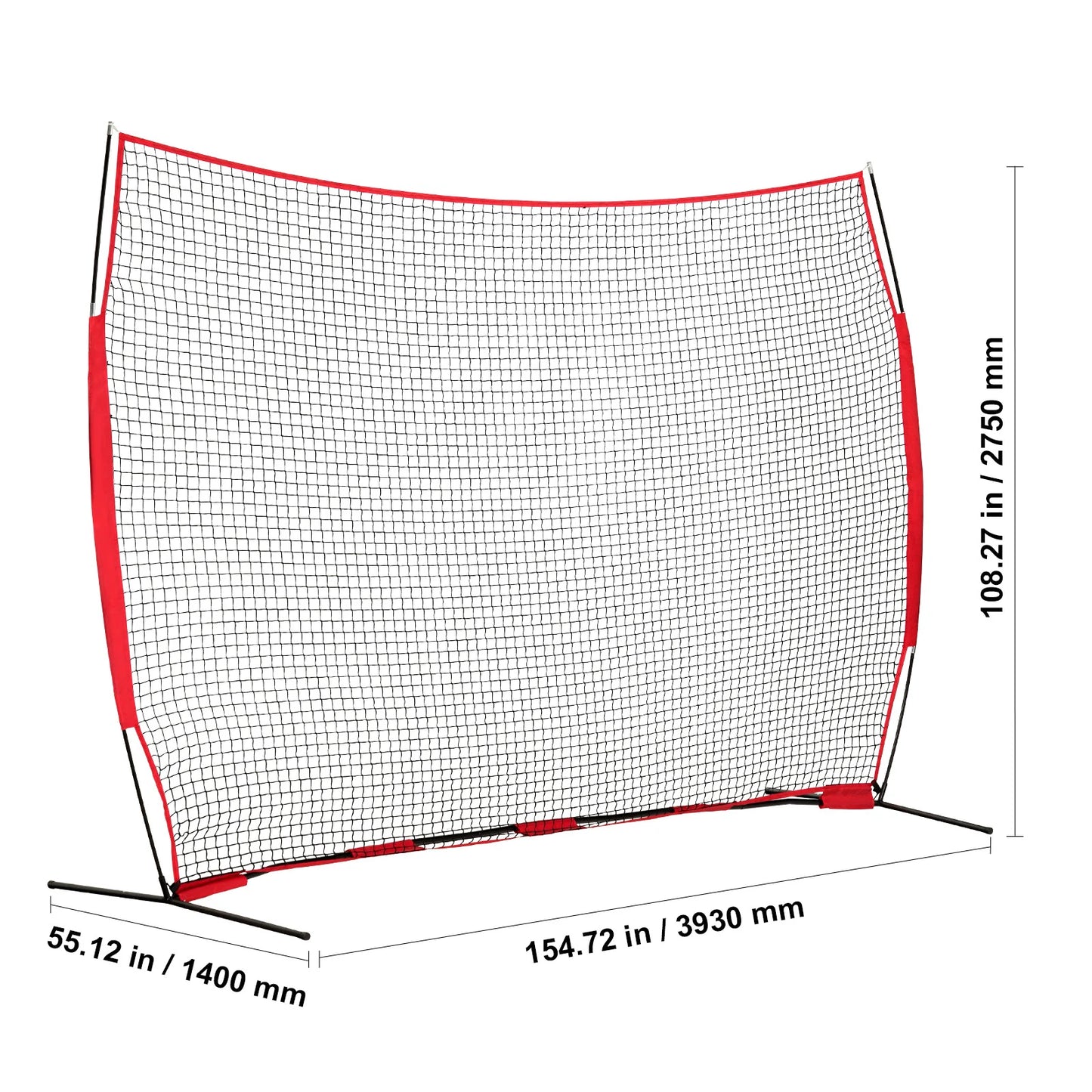 SucceBuy Barricade Backstop NetBall Sport Barrier Netting Portable Practice Equipment with Carry Bag Protect Screen for Training