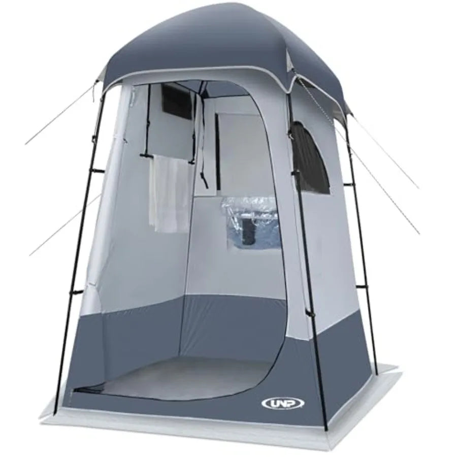 Shower Tent for Outdoor Camping: Waterproof Polyester, Beige, Quick-Setup Privacy Shelter for Dressing, Changing, Toilet, Hikin