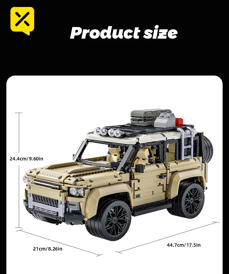 KAVOWORLD 3 Colors DIY Outdoor Off-Road Racing Truck Blacks Kits 1:8 Building Technical Pickup Car Bricks Toys For Family Party
